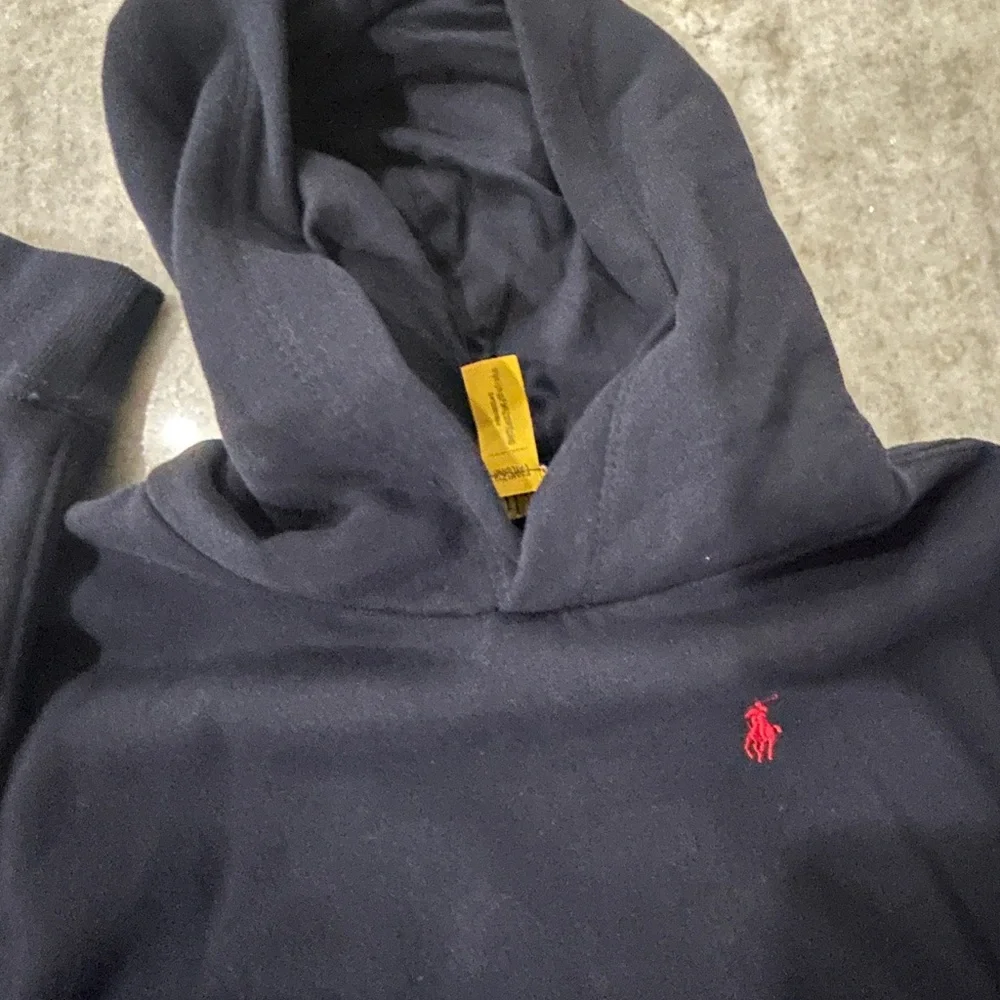 Polo Ralph Lauren Navy Blue Kids Hoodie with Plaid Skirt   Size 4/4T